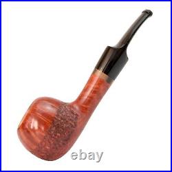 Briar pipe Freehand smoking pipe Tomato artisan shape with rusticated bowl pipe