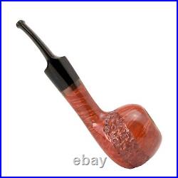 Briar pipe Freehand smoking pipe Tomato artisan shape with rusticated bowl pipe