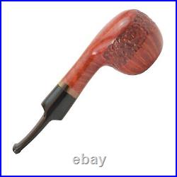 Briar pipe Freehand smoking pipe Tomato artisan shape with rusticated bowl pipe