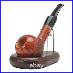 Briar pipe Freehand smoking pipe Tomato artisan shape with rusticated bowl pipe