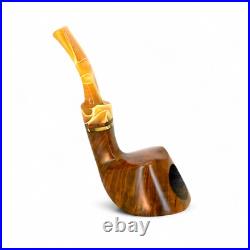 Briar pipe Freehand wooden pipe Smoking tobacco pipe Artisan unique rare pipe