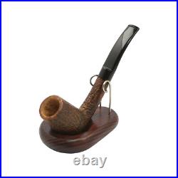 Briar pipe Rusticated wooden pipe Smoking tobacco pipe Sherlock Holmes pipe