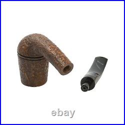 Briar pipe Rusticated wooden pipe Smoking tobacco pipe Sherlock Holmes pipe