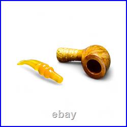 Briar pipe Smoking tobacco Freehand pipe Artisan pipe with CrAzy Bamboo shape