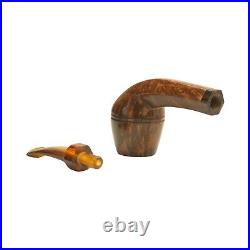 Briar pipe Smoking tobacco pipe Artisan shape BENT EGG pipe Freehand wooden pipe