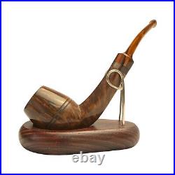 Briar pipe Smoking tobacco pipe Artisan shape BENT EGG pipe Freehand wooden pipe