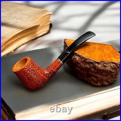Briar pipe Smoking tobacco pipe Freehand artisan wooden pipe Rusticated bowl