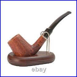 Briar pipe Smoking tobacco pipe Freehand artisan wooden pipe Rusticated bowl