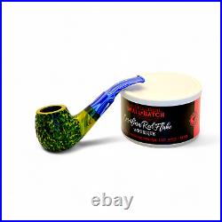 Briar pipe Smoking tobacco pipe Freehand pipe Artisan green pipe Exclusive pipe