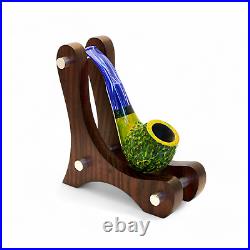 Briar pipe Smoking tobacco pipe Freehand pipe Artisan green pipe Exclusive pipe