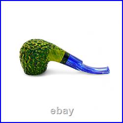Briar pipe Smoking tobacco pipe Freehand pipe Artisan green pipe Exclusive pipe