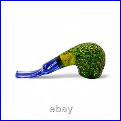 Briar pipe Smoking tobacco pipe Freehand pipe Artisan green pipe Exclusive pipe