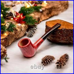 Briar pipe Smoking tobacco pipe Freehand red pipe Artisan sherlock holmes pipe