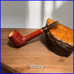 Briar pipe Smoking tobacco pipe Freehand straight wooden pipe Rusticated pipe
