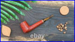 Briar pipe Smoking tobacco pipe Freehand straight wooden pipe Rusticated pipe