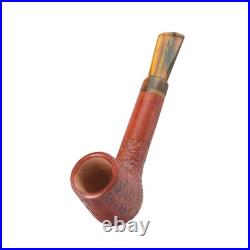 Briar pipe Smoking tobacco pipe Freehand straight wooden pipe Rusticated pipe