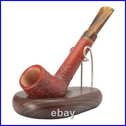 Briar pipe Smoking tobacco pipe Freehand straight wooden pipe Rusticated pipe