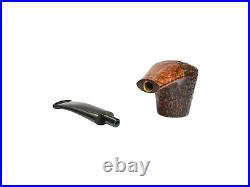 Briar pipe Smoking tobacco pipe Rusticated handmade pipe Freehand artisan pipe
