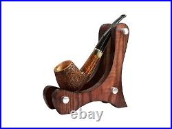 Briar pipe Smoking tobacco pipe Rusticated handmade pipe Freehand artisan pipe