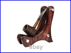 Briar pipe Smoking tobacco pipe Rusticated handmade pipe Freehand artisan pipe