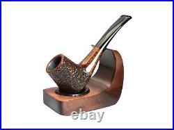 Briar pipe Smoking tobacco pipe Rusticated handmade pipe Freehand artisan pipe