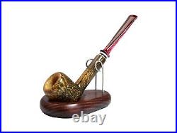 Briar pipe Smoking tobacco pipe Straight pipe Artisan pipe Freehand wooden pipe