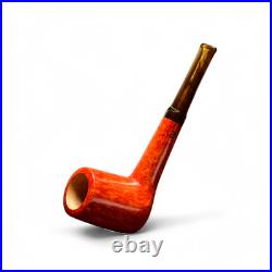 Briar pipe Smoking tobacco pipe Wooden unique artisan straight pipe Red KAFpipe