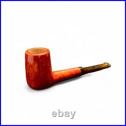 Briar pipe Smoking tobacco pipe Wooden unique artisan straight pipe Red KAFpipe