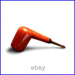 Briar pipe Smoking tobacco pipe Wooden unique artisan straight pipe Red KAFpipe