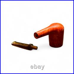 Briar pipe Smoking tobacco pipe Wooden unique artisan straight pipe Red KAFpipe
