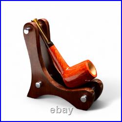 Briar pipe Smoking tobacco pipe Wooden unique artisan straight pipe Red KAFpipe