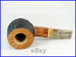 Briar pipe Stefano SANTAMBROGIO rustic Tobacco Pipe handmade 9mm filter pfeife