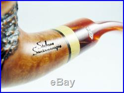 Briar pipe Stefano SANTAMBROGIO rustic Tobacco Pipe handmade pipa pfeife