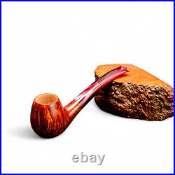 Briar pipe Tobacco smoking wooden pipe Freehand red artisan pipe