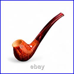 Briar pipe Tobacco smoking wooden pipe Freehand red artisan pipe