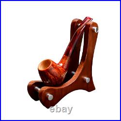 Briar pipe Tobacco smoking wooden pipe Freehand red artisan pipe