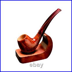 Briar pipe Tobacco smoking wooden pipe Freehand red artisan pipe