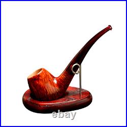 Briar pipe Tobacco smoking wooden pipe Freehand red artisan pipe