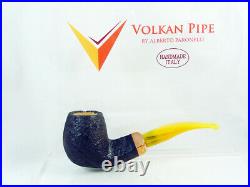 Briar pipe VOLKAN Calypso sandblast Tobacco Pipe 9mm filter pfeife pipa handmade