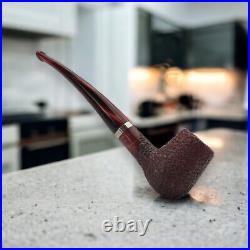 Briar red color rusticated wooden bowl Handmade smoking tobacco freehand pipe