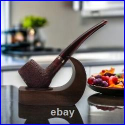 Briar red color rusticated wooden bowl Handmade smoking tobacco freehand pipe