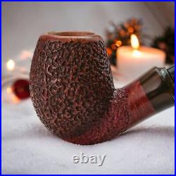 Briar rusticated smoking tobacco pipe Freehand wooden bowl Artisan unique shape