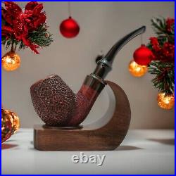 Briar rusticated smoking tobacco pipe Freehand wooden bowl Artisan unique shape