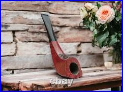Briar smoking tobacco Artisan Paneled Horn Straight grain unique rusticated pipe