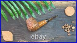 Briar smoking tobacco Artisan handmade rusticated bowl Freehand wooden pipe KAF