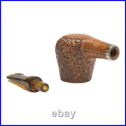 Briar smoking tobacco Artisan handmade rusticated bowl Freehand wooden pipe KAF