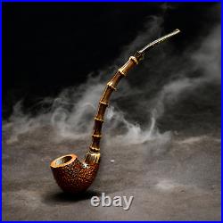 Briar smoking tobacco Churchwarden exclusive artisan freehand Crazy Bamboo pipe