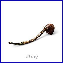 Briar smoking tobacco Churchwarden exclusive artisan freehand Crazy Bamboo pipe