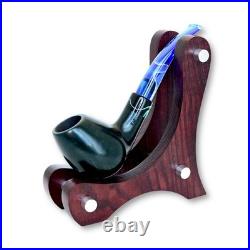 Briar smoking tobacco Freehand Green wooden handmade ukrainian Artisan pipe