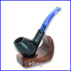 Briar smoking tobacco Freehand Green wooden handmade ukrainian Artisan pipe